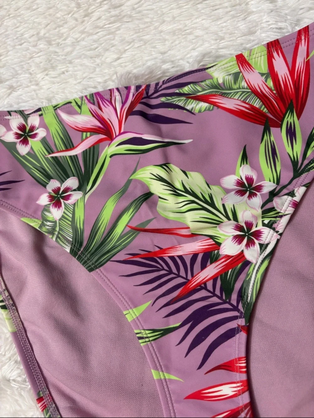NWOT Salt & Cove Purple Floral Swim Bottoms Size XL